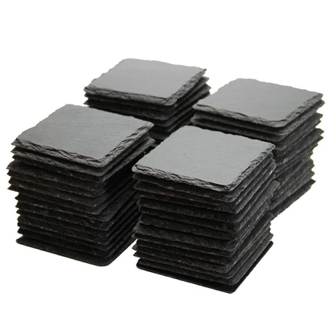 MONKEY SUN posavasos de pizarra negra 4x4, protege superficies con estilo.