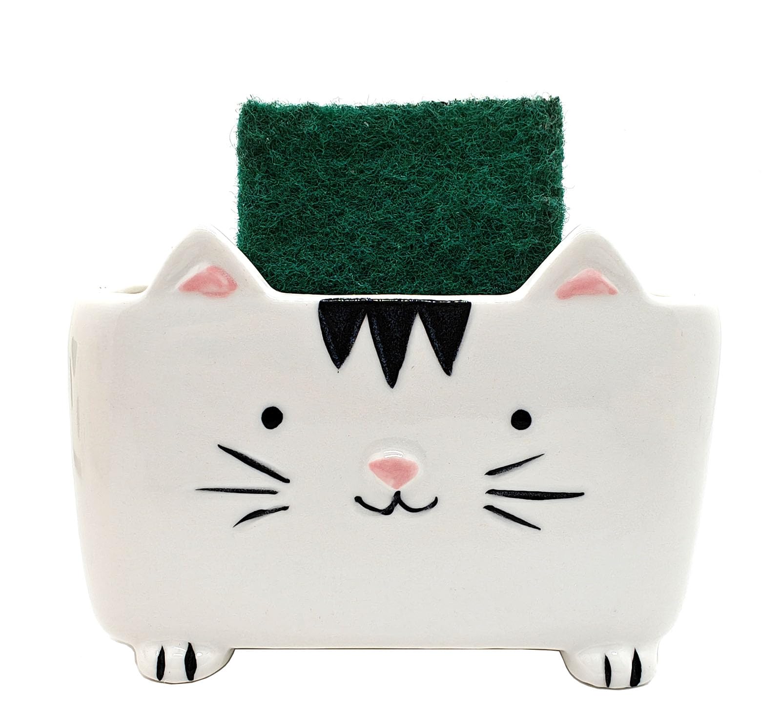 MONMOB portaesponjas encimera gato, práctico soporte para secar y mantener orden.