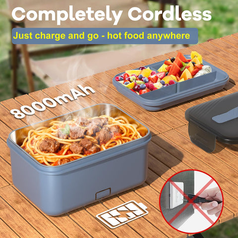 Monteka caja almuerzo eléctrica con capacidad de 1-8 litros para comidas completas