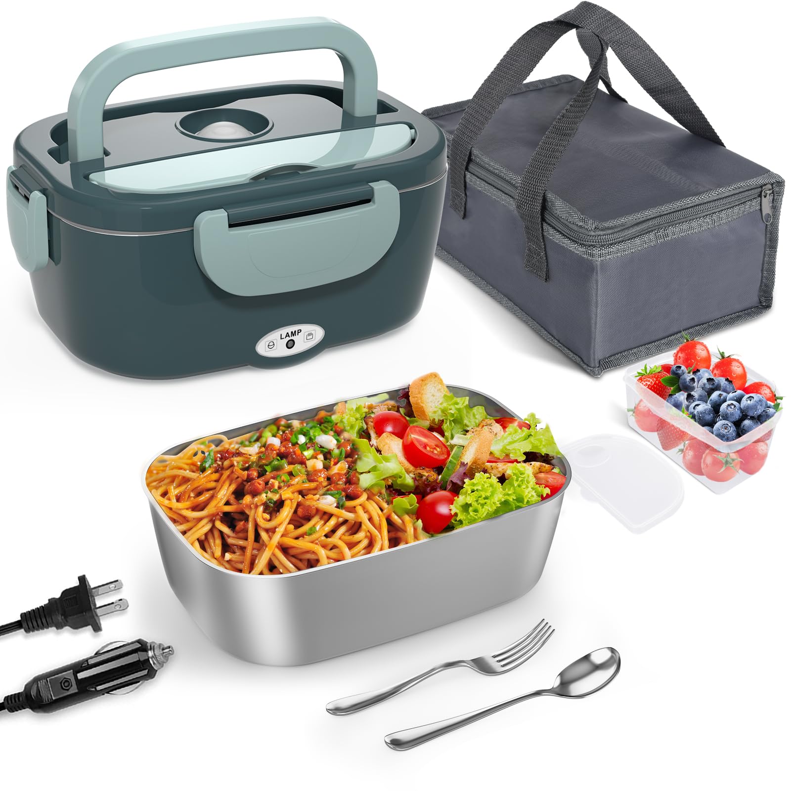 Lonchera eléctrica Monteka con capacidad 1,5 L para comidas calientes.