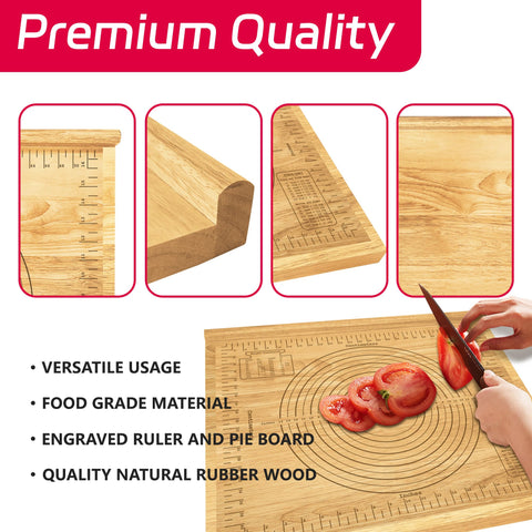 Montex tabla de masa 24x20, doble cara para amasar y cortar ingredientes.