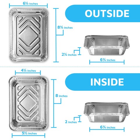 Recipientes desechables de aluminio Montopack para llevar con tapa y diseño compacto.