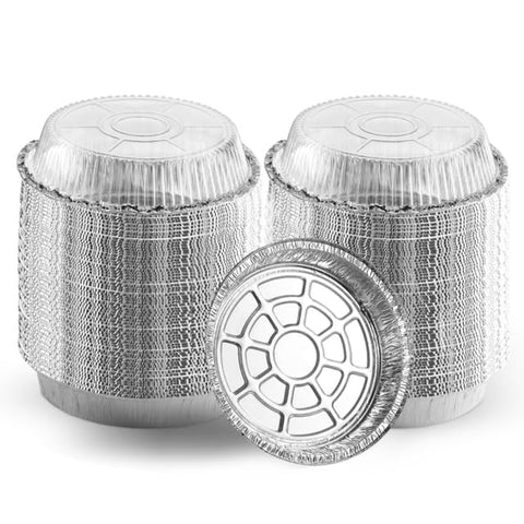 Montopack siete pulgadas aluminio con tapa transparente para hornear y servir