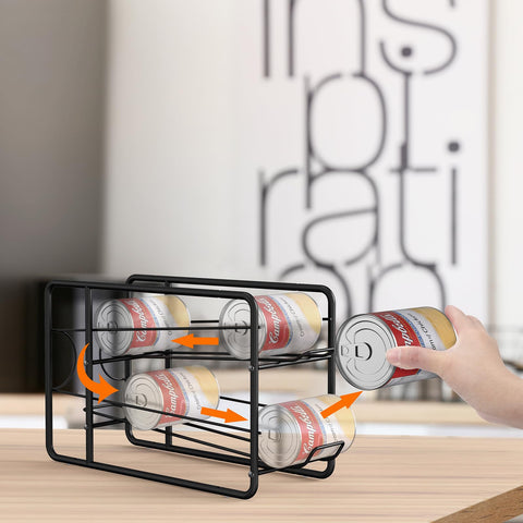 MOOACE estante de latas de metal apilable, estructura duradera.