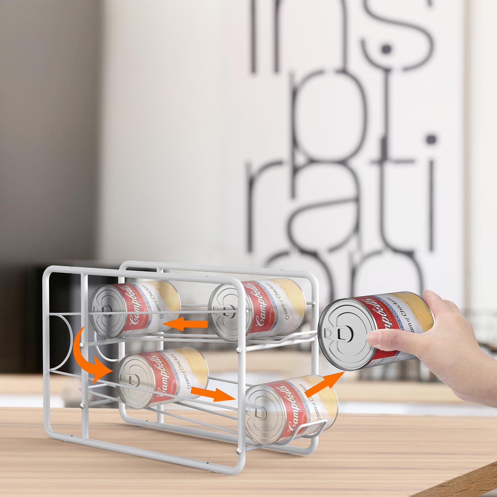 MOOACE rack-latas-deslizante: acceso rápido y orden en la cocina.