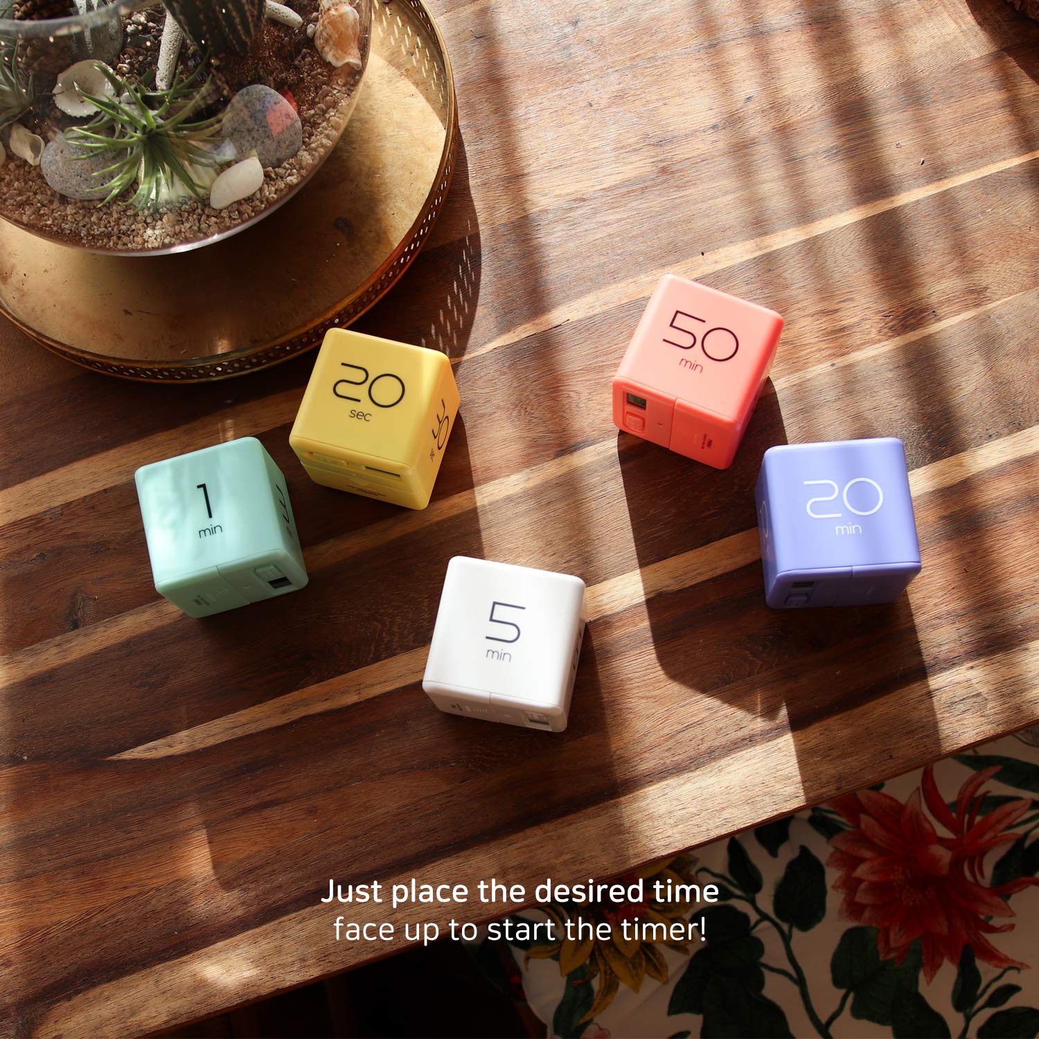 mooas Temporizador-Cubo Coral con alarmas ajustables para distintas actividades.