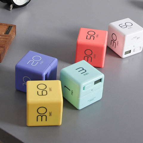 mooas Temporizador-Cubo Coral, luz roja parpadeante indica que está activo.