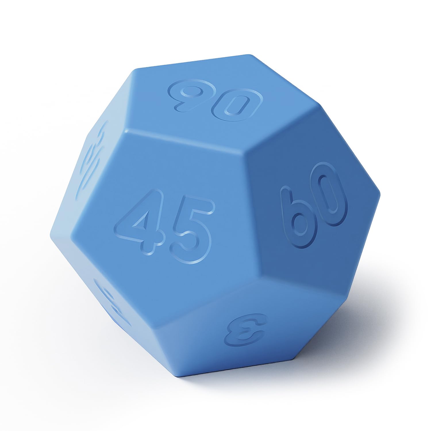 mooas dodecagon temporizador azul en escritorio para enfoque y productividad