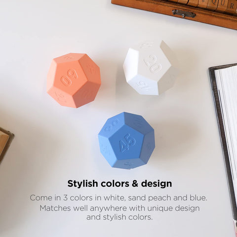 mooas Dodecagon Time Ball diseño blanco elegante para cualquier espacio.