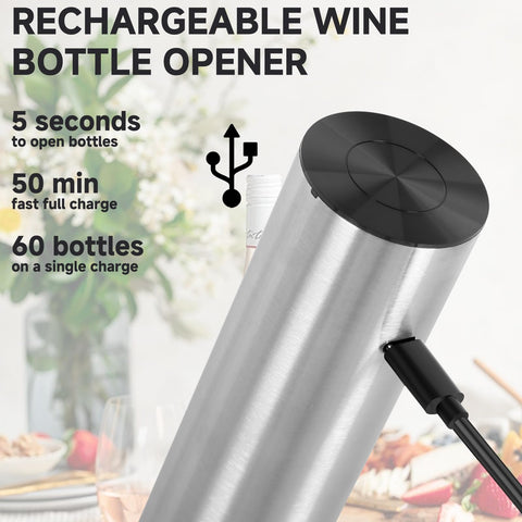 Cargador recargable Moocoo para abrir varias botellas sin interrupciones