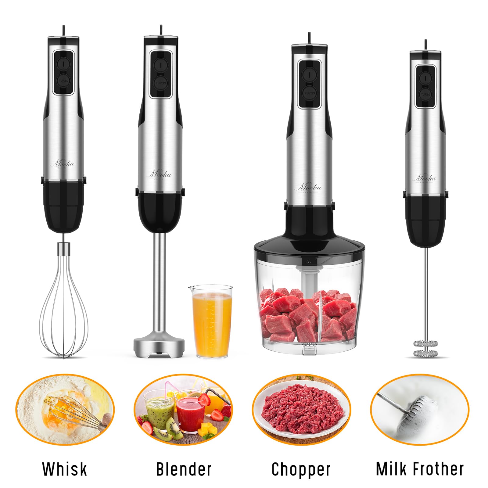 MOOKA FAMILY vaso mezclador 600ml para mezclas rápidas y uniformes