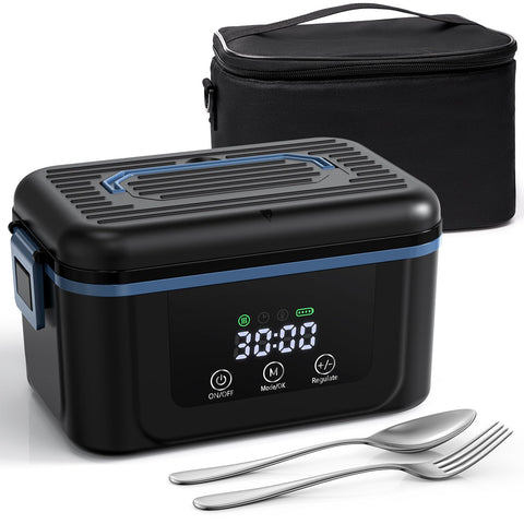 MooManGoo lonchera electrica inalámbtrica 1,4 L calienta comida en cualquier lugar