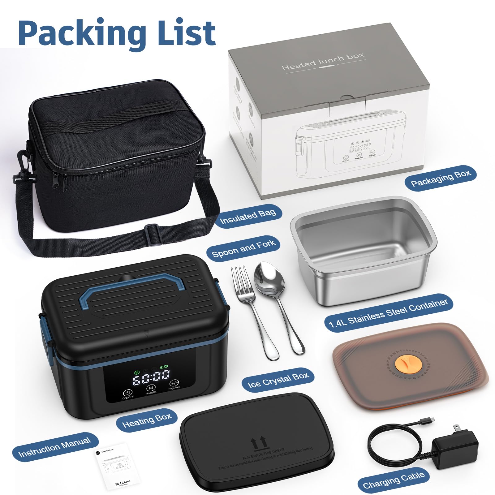Accesorios incorporados MooManGoo con utensilios para comer
