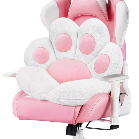 Moonbeeki cojin-pata-gato-silla blanco para sesiones de juego cómodas