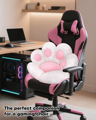 Moonbeeki cojin-pata-gato-silla blanco ideal para lectura y relajación en casa