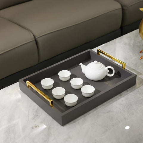 Moonlit Pond bandeja para postres gris, ideal para reuniones.