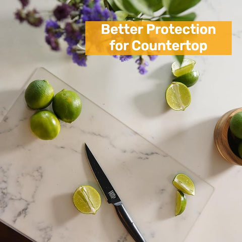 Tabla acrílica para cortar frutas y verduras con borde contador de MoooOope