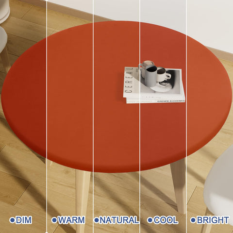 Ajuste elástico del mantel Moosfor para diferentes mesas.