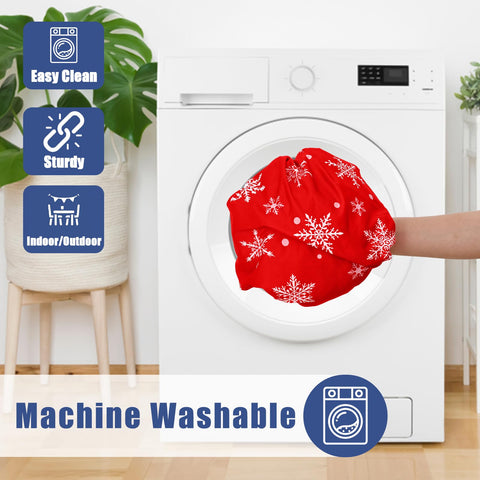 Moosfor mantel con diseño navideño de copos de nieve.