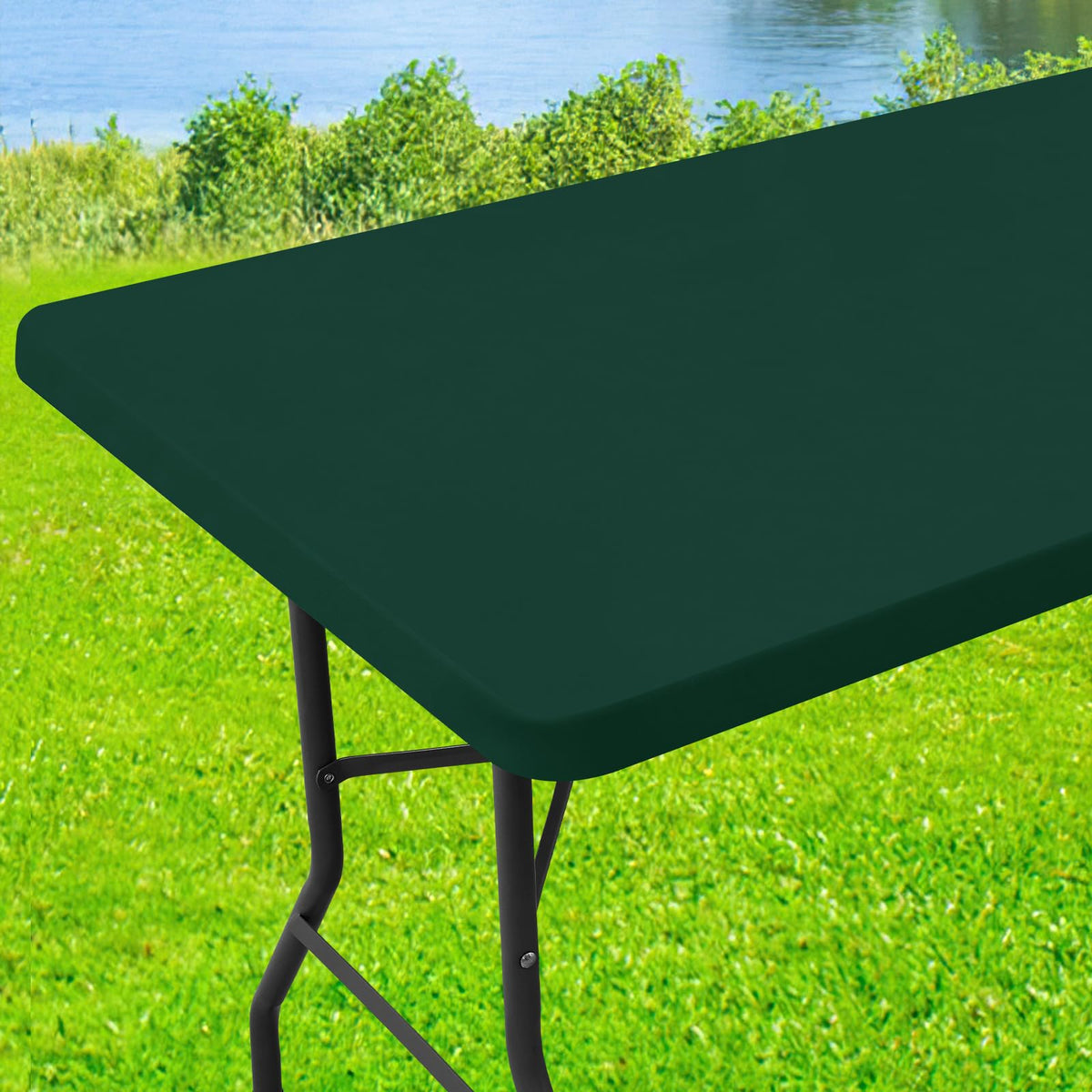 Mantel Moosfor Spandex rectangular 6ft: ajuste perfecto para mesa 30x72 pulgadas