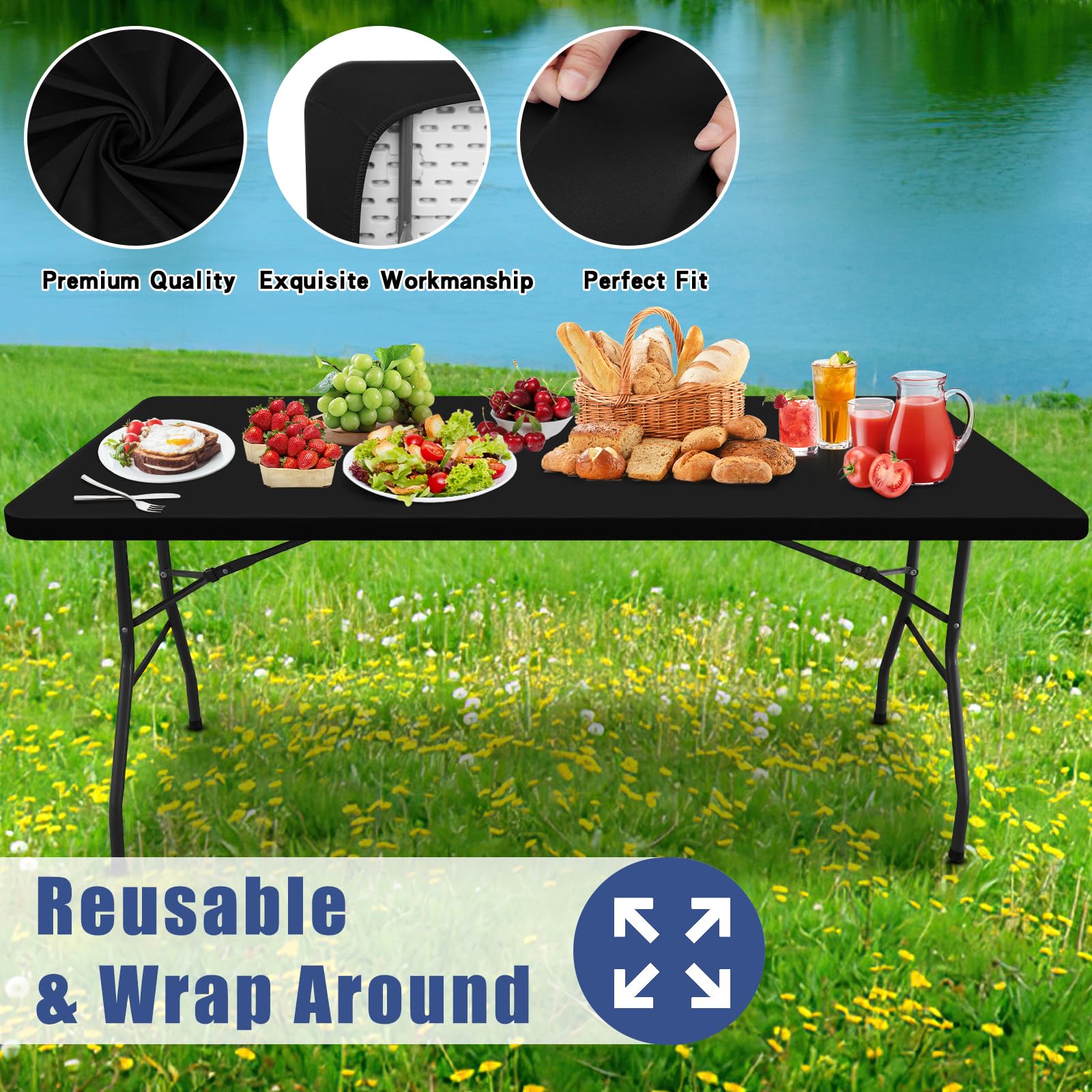 Moosfor mantel spandex resistente al agua y facil de limpiar.