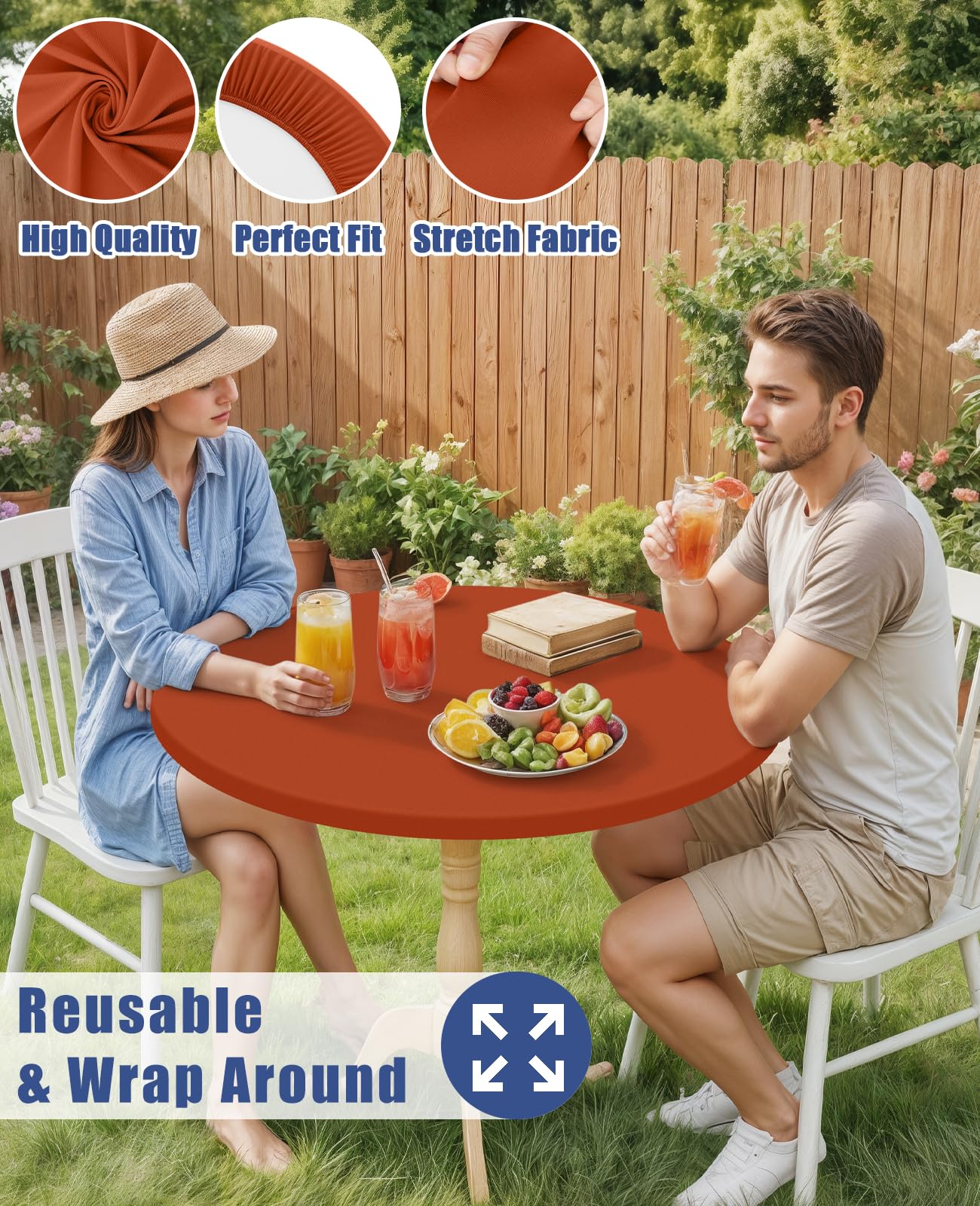 Mantel Moosfor para picnic y camping, práctico y resistente.