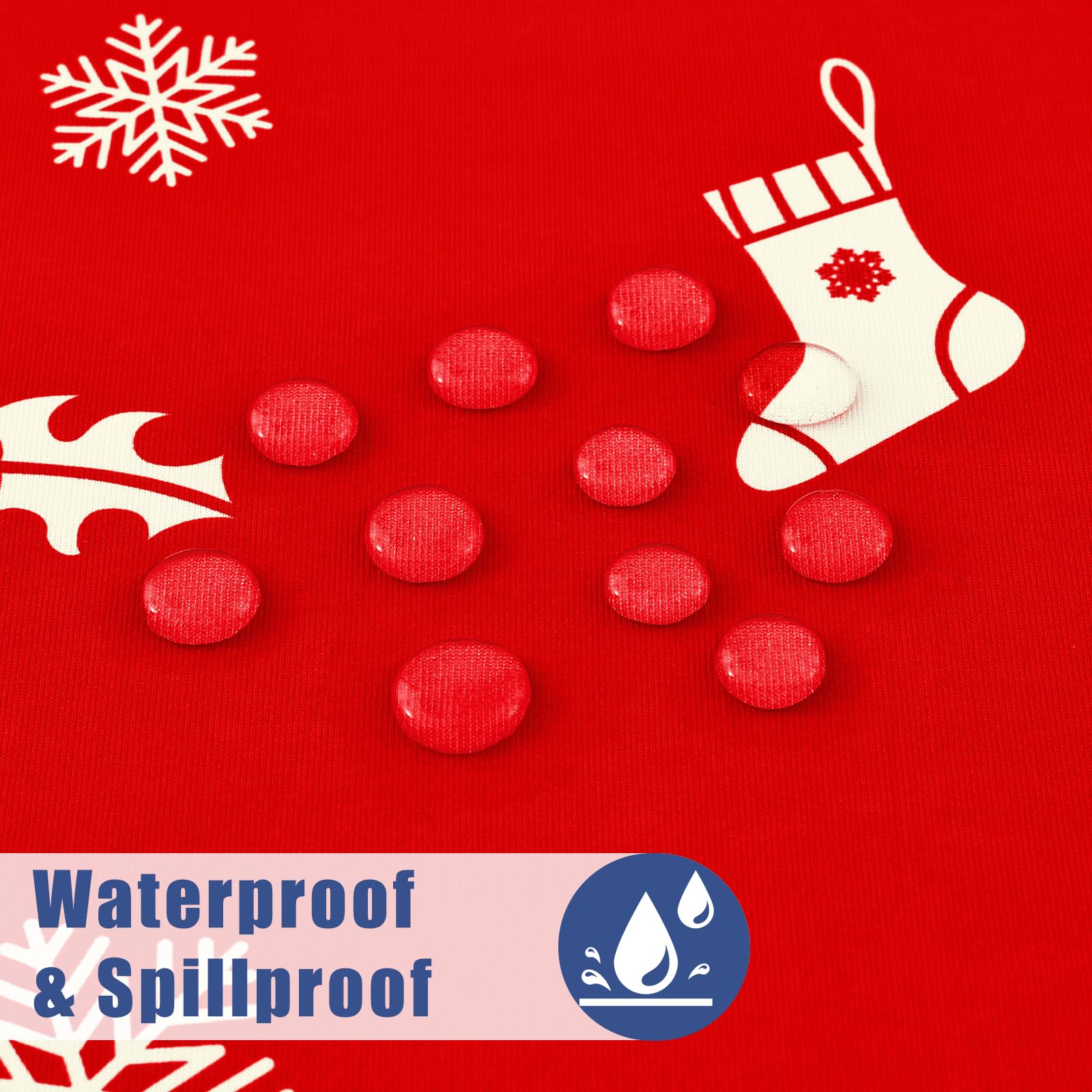 Moosfor Spandex mantel con diseño de copos de nieve navideños
