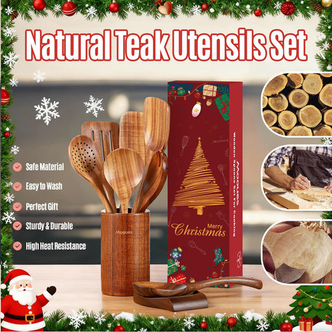Cucharas Mooues de madera de teca para cocinar
