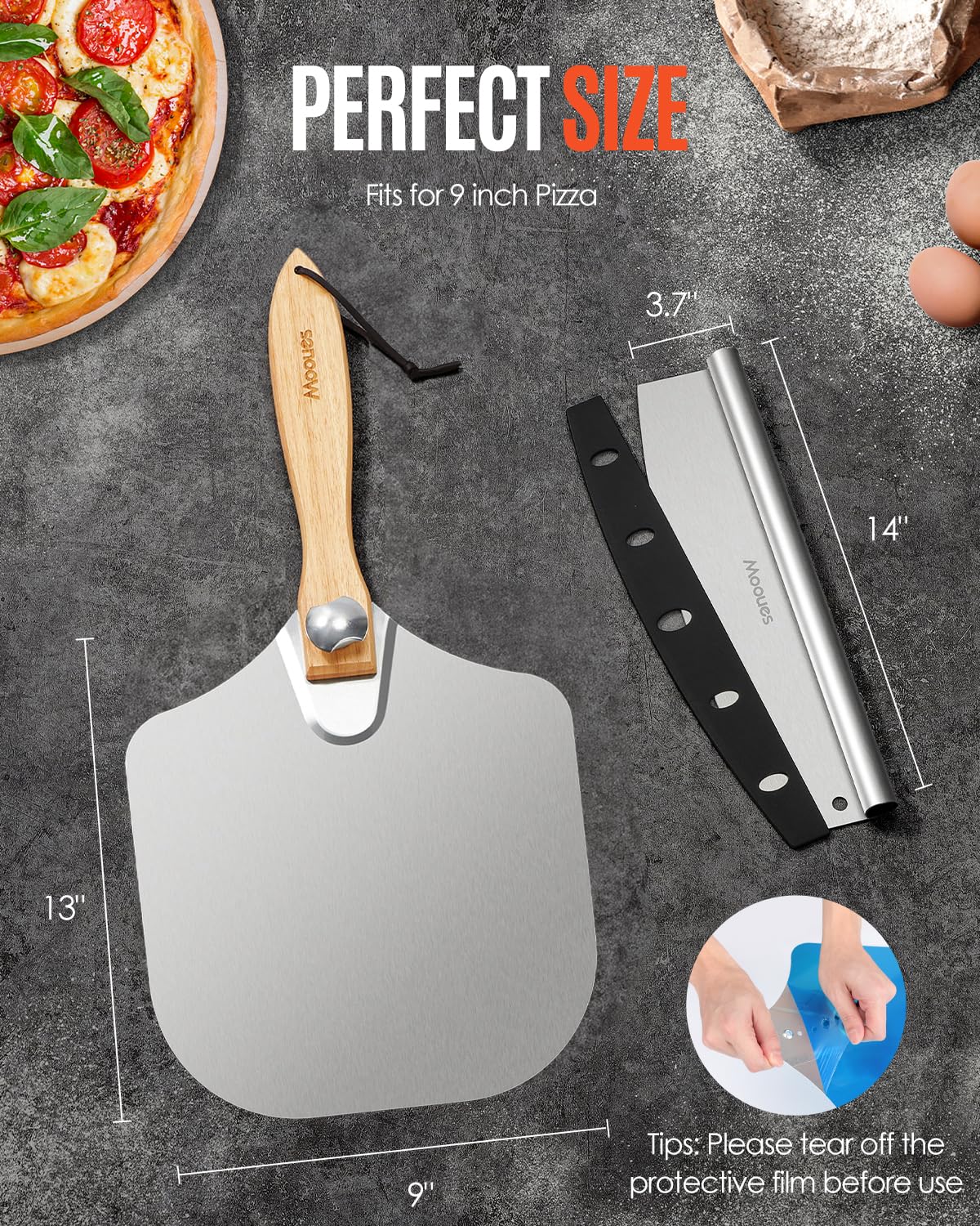 Mooues kit de accesorios para pizza completo para horneado en casa