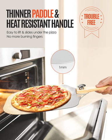Cortador rocker para pizza de Mooues con mango de madera plegable