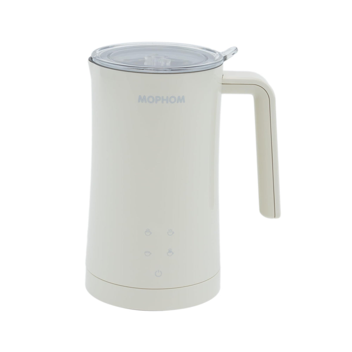 MOPHOM espumador-leche 4 en 1 frente, espuma para cappuccinos.
