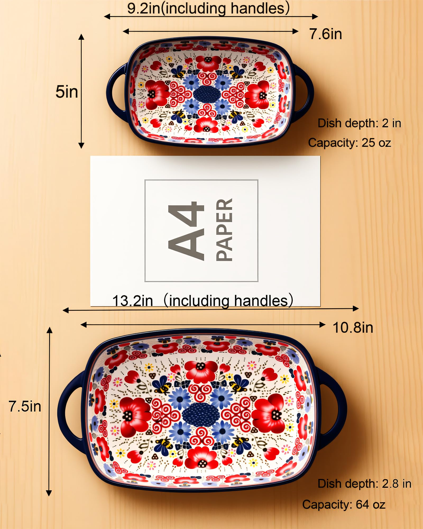 Moqidadii juego cerámico con acabado vintage, ideal para cenas y decoración.