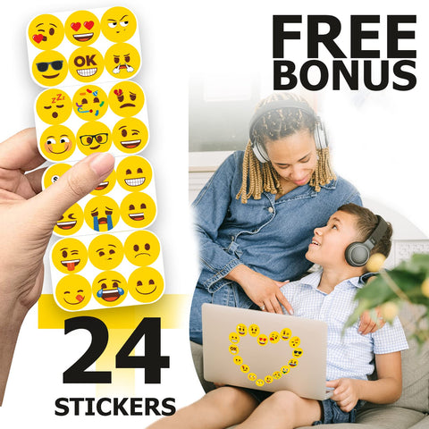 MORCART expresiones emojis, diseño atractivo para estanterías y pizarras.
