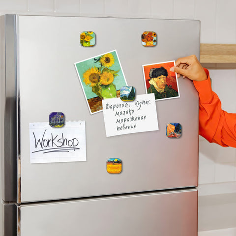 Imanes MORCART Van Gogh, ideales para pizarras y tableros con arte Van Gogh.