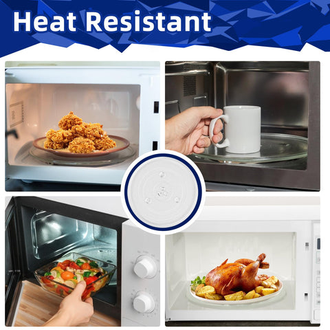 MorefaLife plato de vidrio duradero resistente al calor para microondas