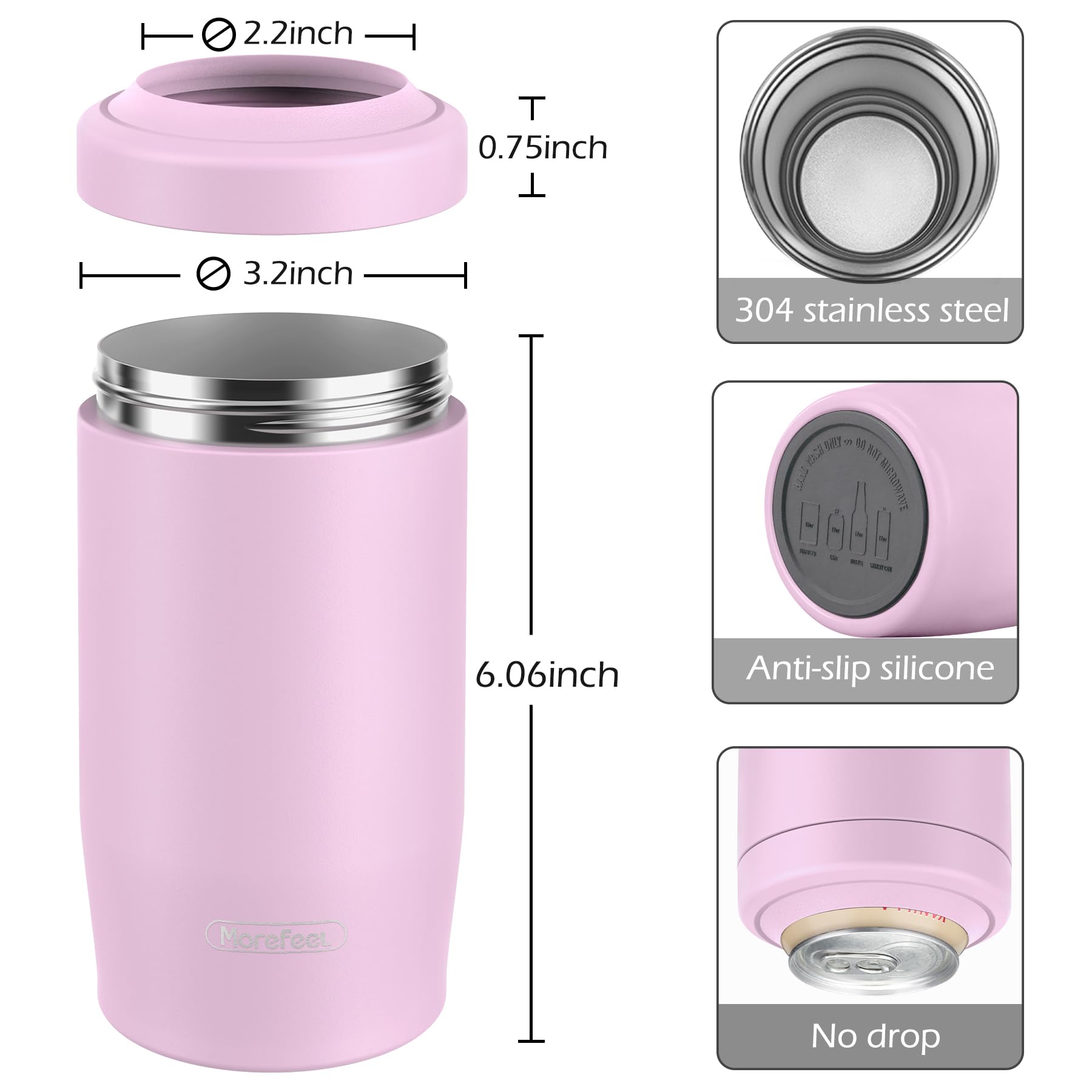 MoreFeel taza-thermo 400 ml usos versátiles para café frío o bebidas