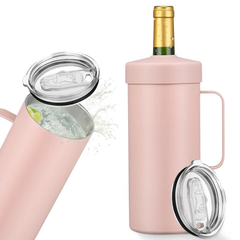 MoreFeel enfriador de botella con asa portátil para vino y champán