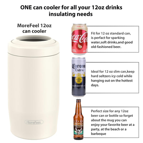 MoreFeel enfriador para cervezas y botellas, diseño versátil para bebidas frías.