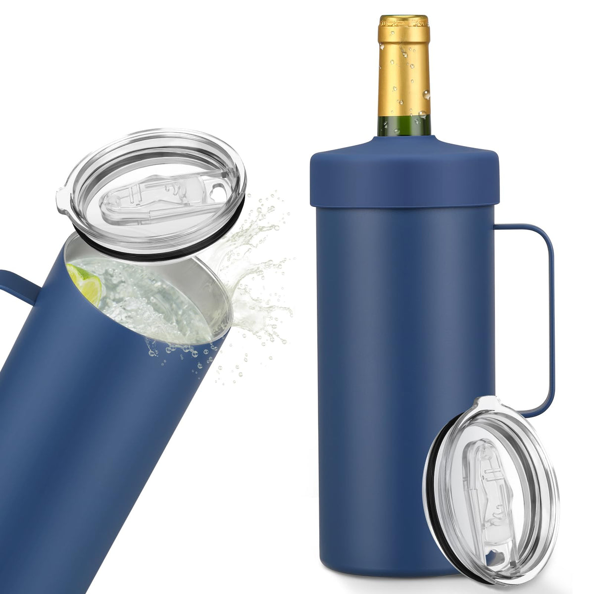 MoreFeel enfriador de vino con manija para servir con una mano