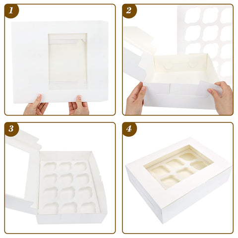 Moretoes caja magdalenas con ventana transparente para exhibir dulces.