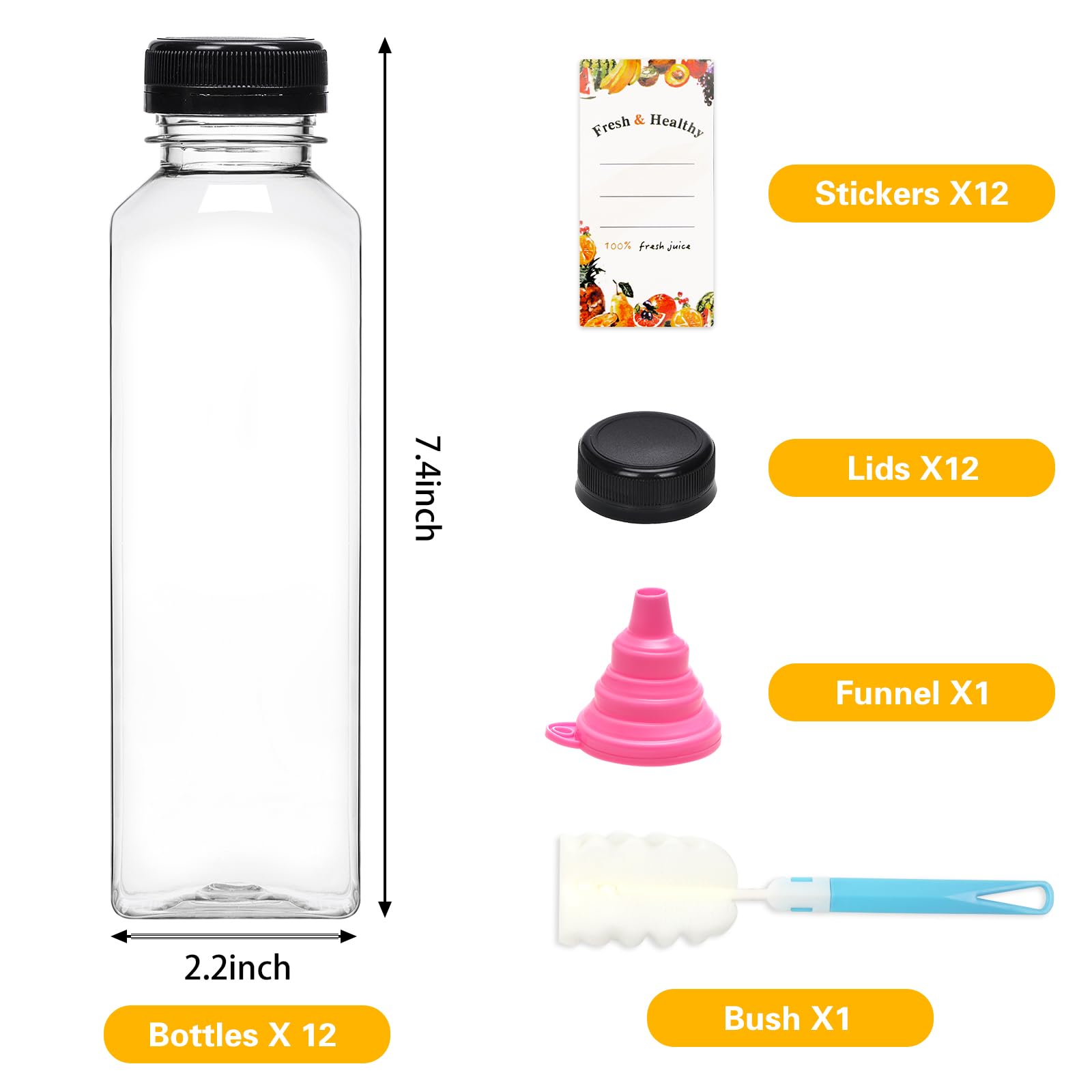 Moretoes juego 128 botellas 12oz con tapas para lotes caseros