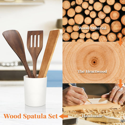 MORGLES la limpieza es facil con estas espatulas de madera acacia y secado rapido