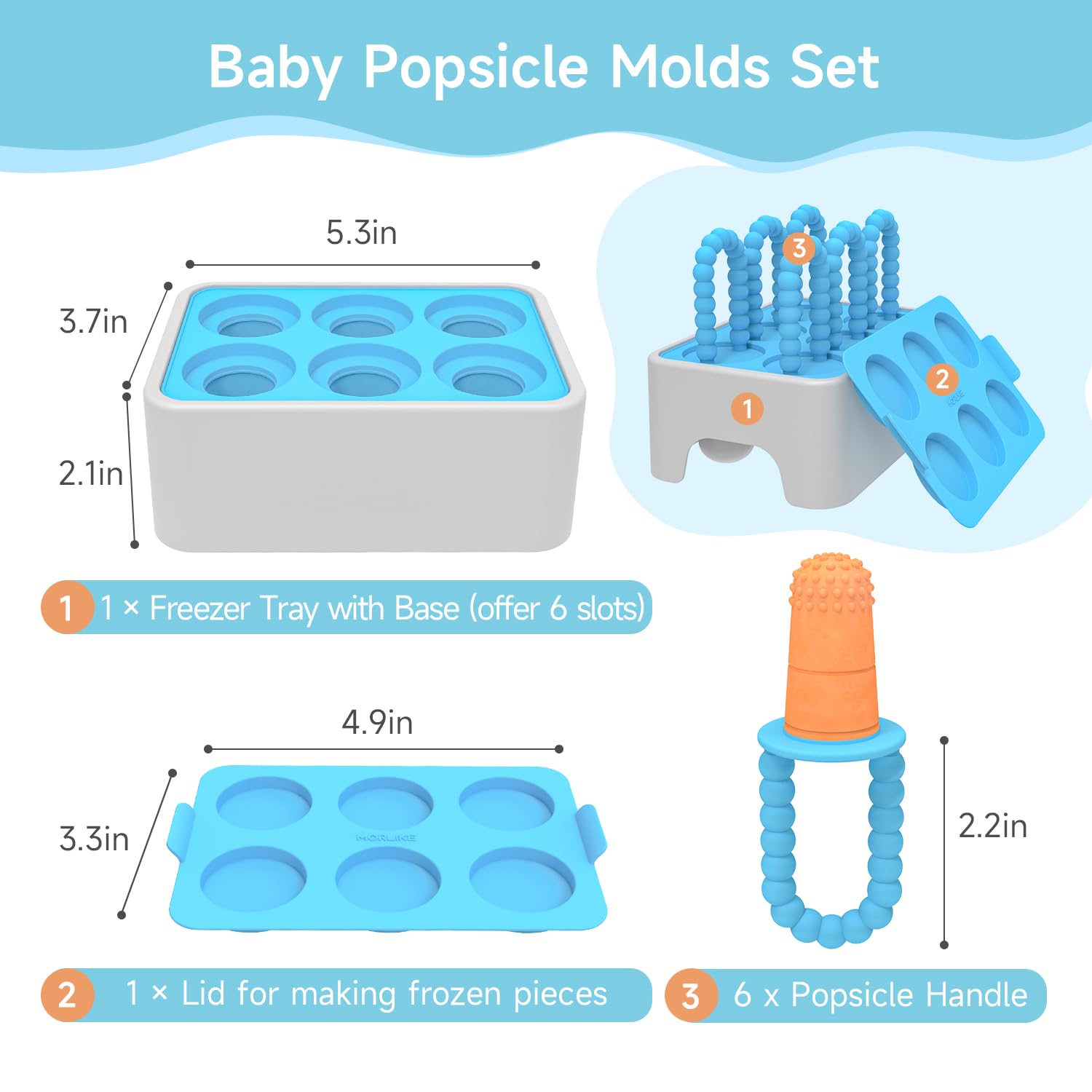 Morlike Living Baby Tiny Pops: base ant-tip para estabilidad segura durante el uso.