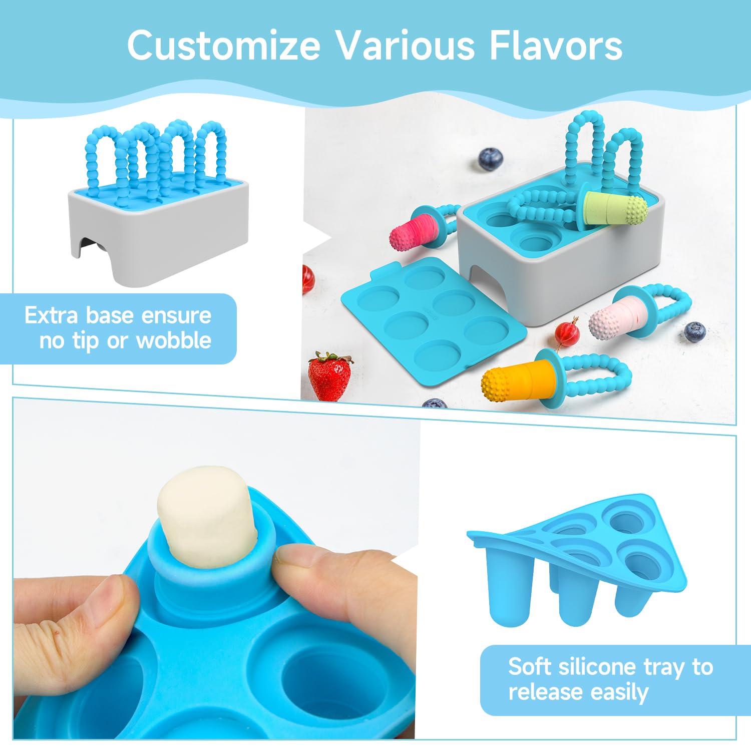 Morlike Living Baby Tiny Pops: apto para congelar purés y leche para snacks suaves.