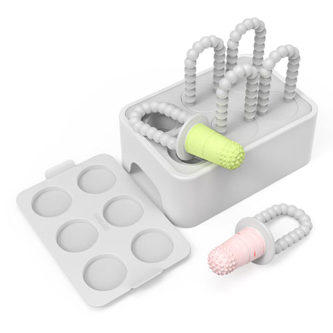 Morlike Living molde-paletas-bebe-silicona: paletas seguras para bebé con silicona de grado alimentario