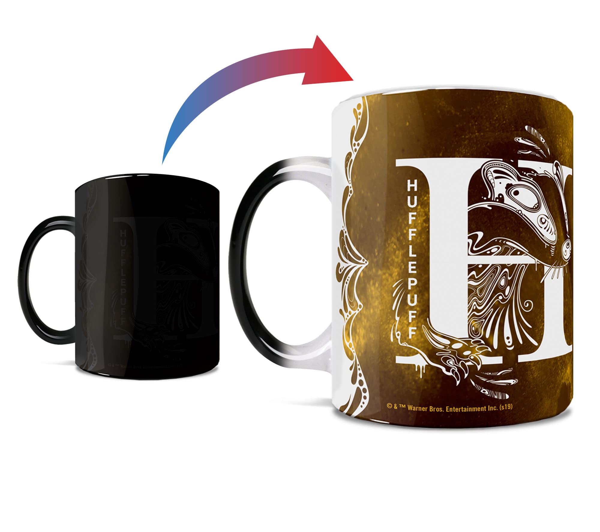 Morphing Mugs Aguamenti Hufflepuff: se revela al calor para disfrutar su diseño