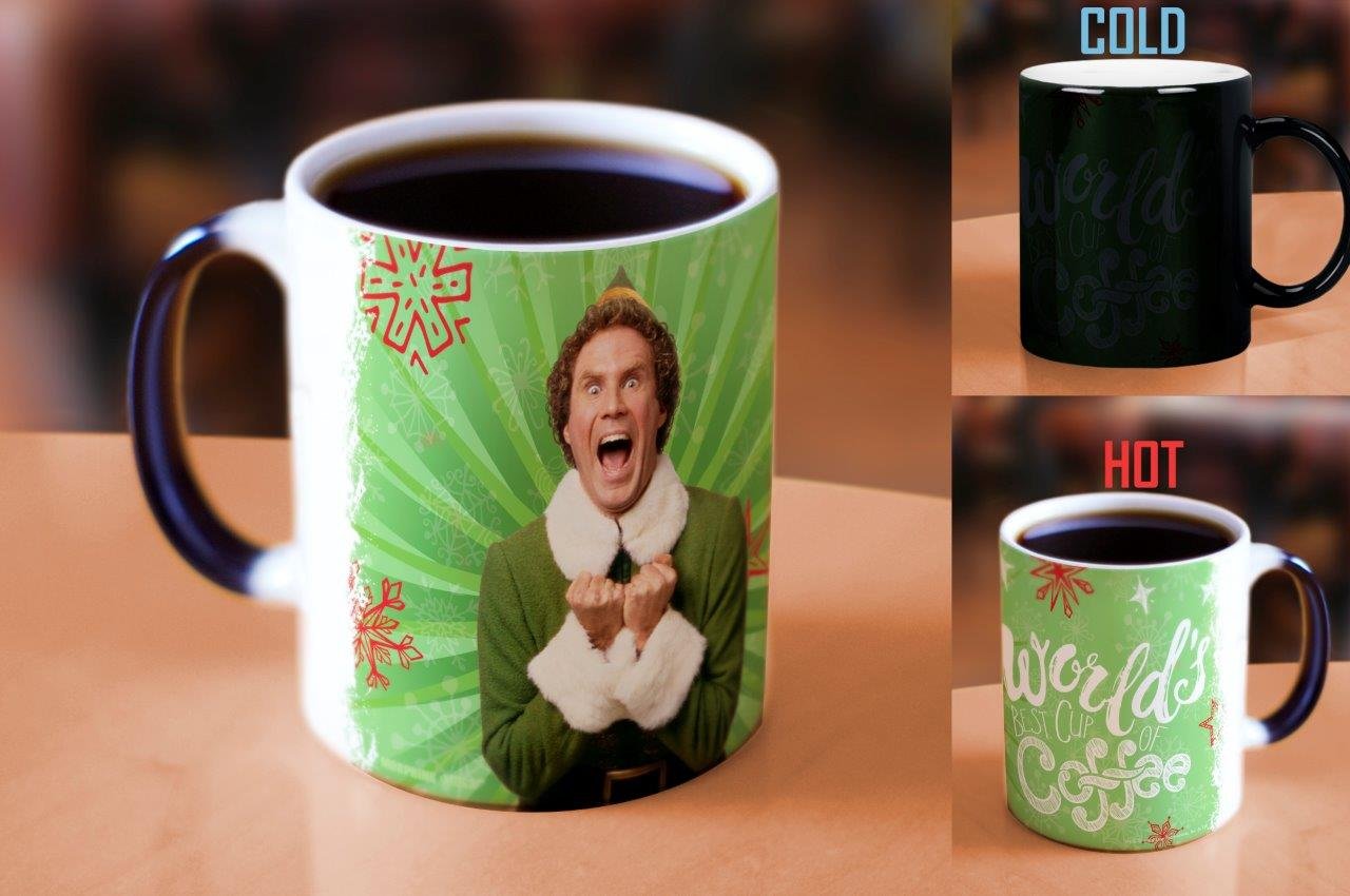 Morphing Mugs Elf: imagen revelada al calor, ideal para sorprender a invitados.