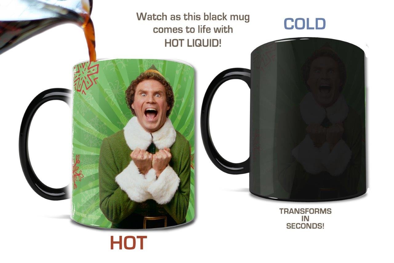 Morphing Mugs Elf: taza de 11 oz perfecta para desayunos y pausas energizantes.
