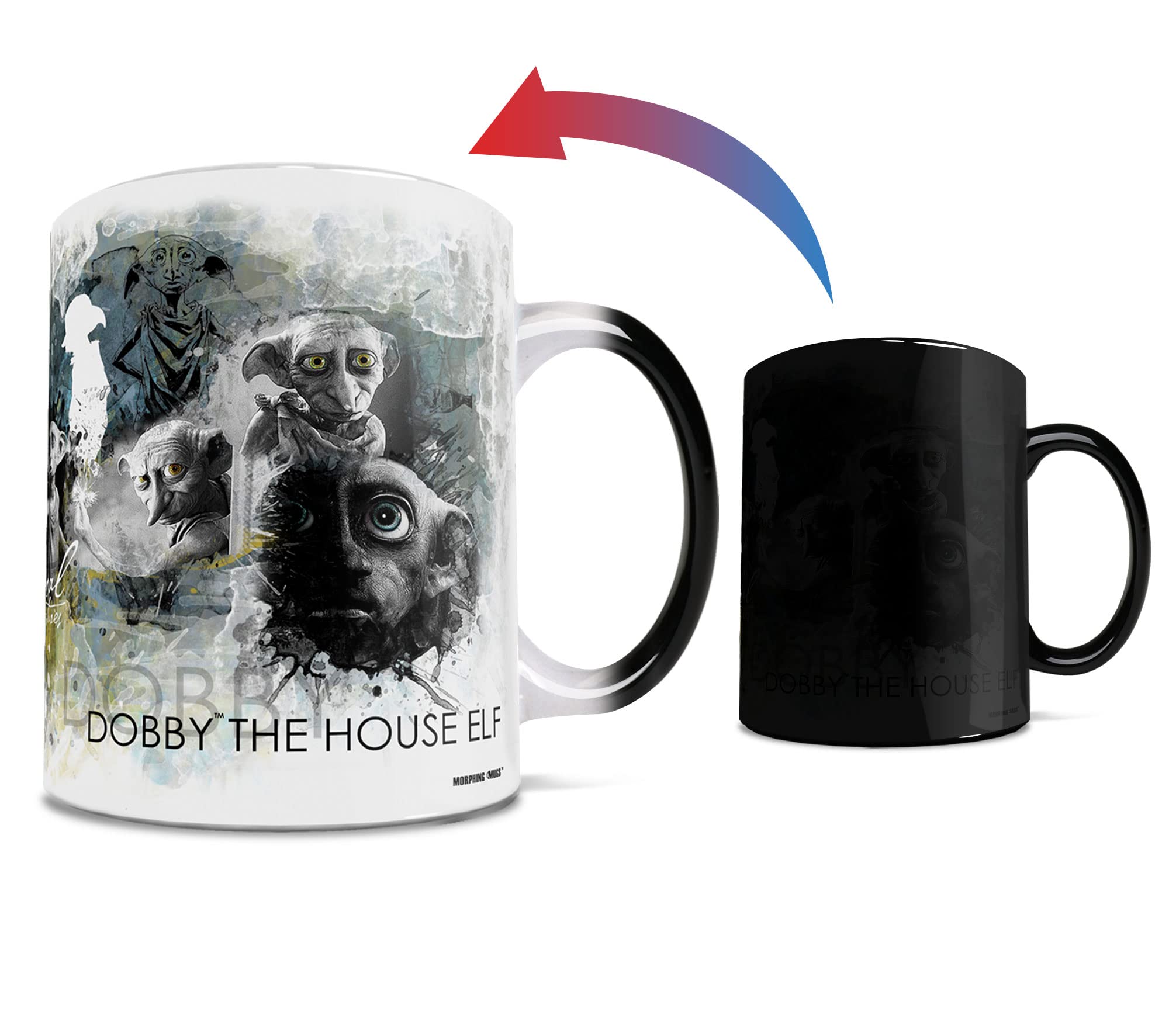Morphing Mugs Harry Potter Dobby: taza de 11 oz, ideal para rituales matutinos.