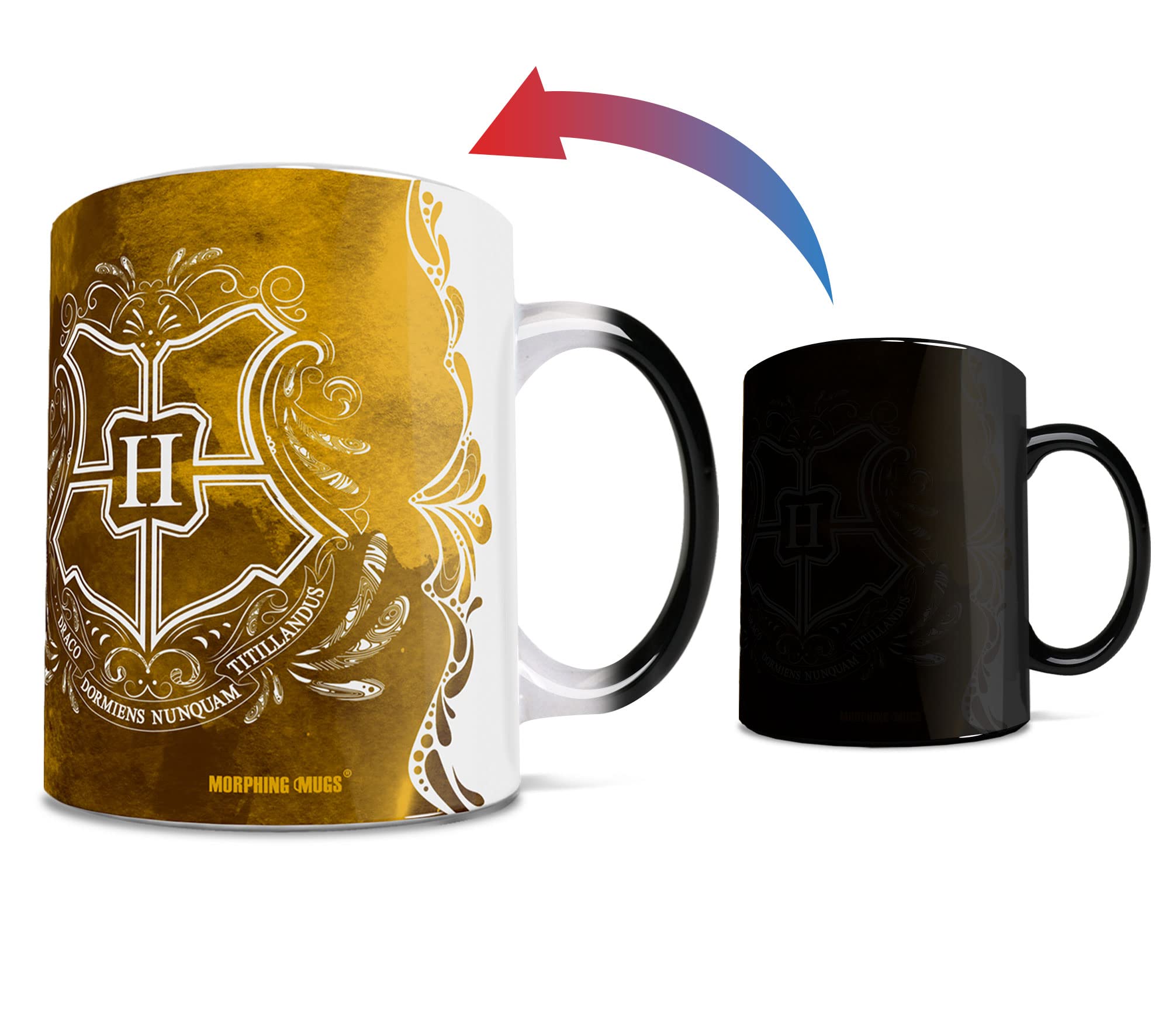 Morphing Mugs Hogwarts: el emblema aparece cuando viertes una bebida caliente